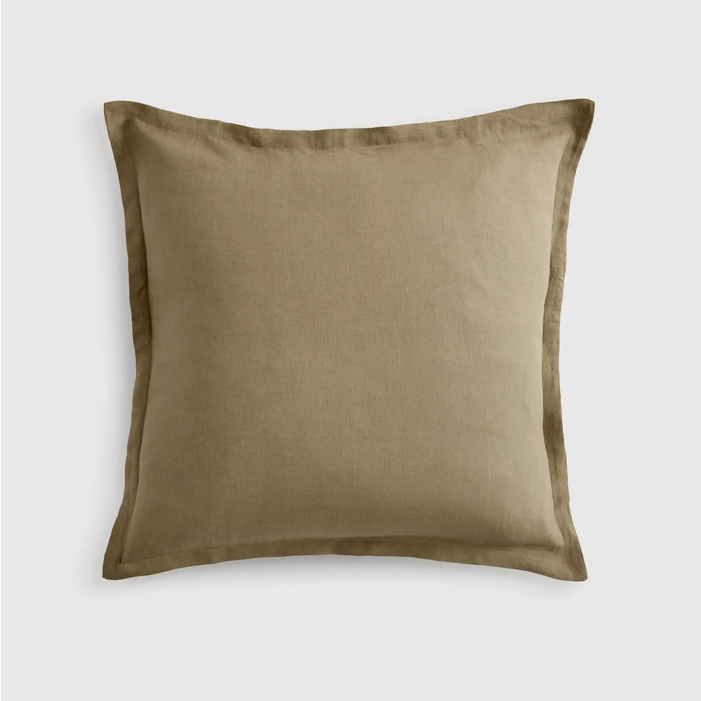 NWOT Quince European Linen Euro Shams Set of Two in Aloe